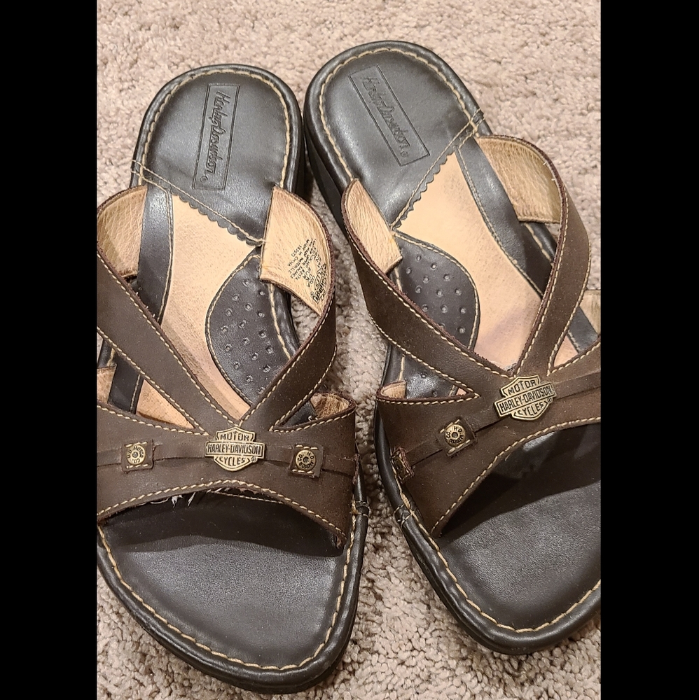 Harley Davidson Women's Leather Sandals 8